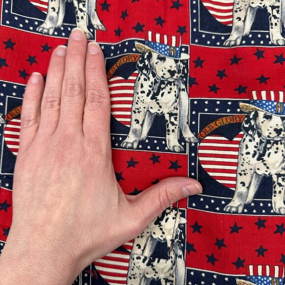 Vintage Patriotic Dalmatian Vest 1990s Saddle River Sportswear 4th of July Dog - Picture 7 of 9